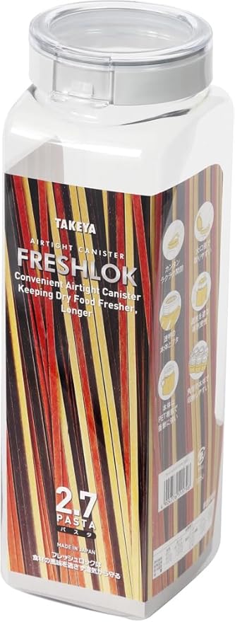 TAKEYA Fresh Lock Pasta 0.7 gal (2.7 L) Gray