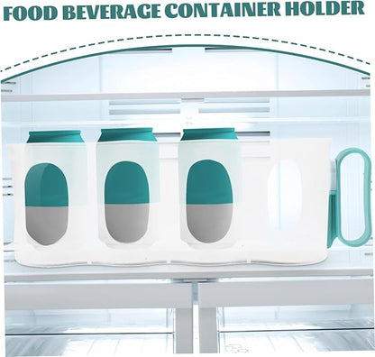 SOLUSTRE Refrigerator Can Dispenser Organizer for Soda and Beer Stackable Beverage Holder Sturdy Plastic for Kitchen Storage and Organization 6-Can Capacity