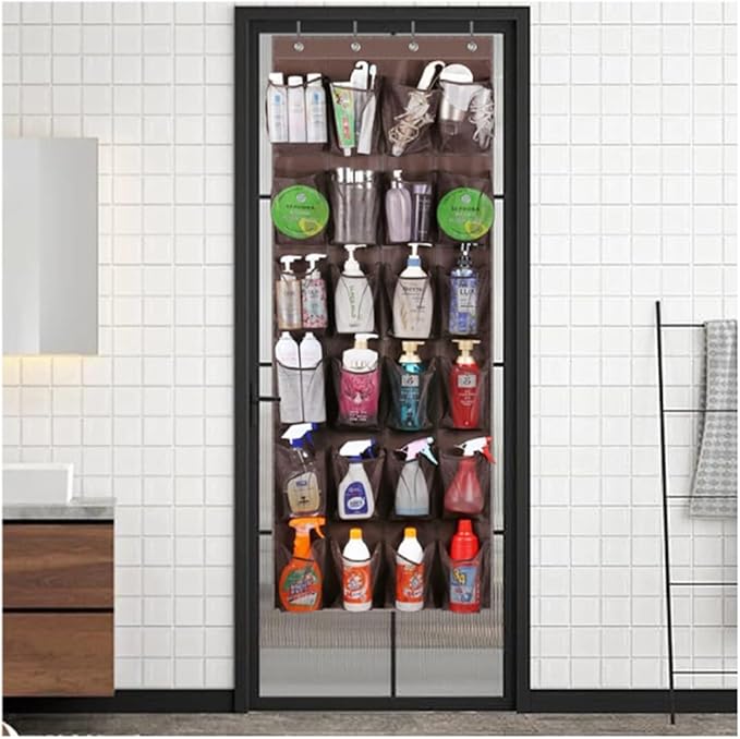 Shoe Rack for Door,Shoe Organizer Over the Door,24 Mesh Pockets,Hanging Shoe Organizer,Door Shoe Rack,Wall Mounted Shoe Rack,for Shoes, Sneakers,Store various small items (B)
