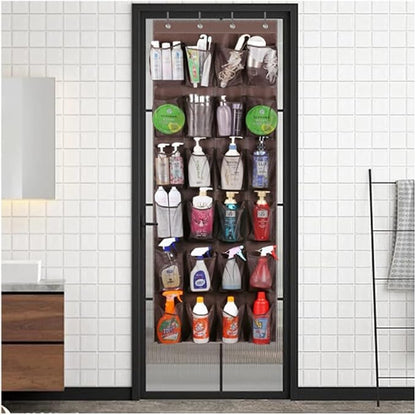 Shoe Rack for Door,Shoe Organizer Over the Door,24 Mesh Pockets,Hanging Shoe Organizer,Door Shoe Rack,Wall Mounted Shoe Rack,for Shoes, Sneakers,Store various small items (B)