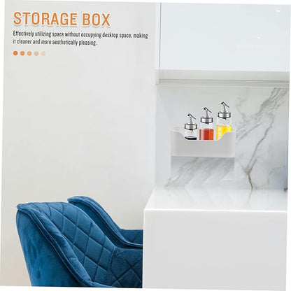 LABRIMP 2pcs Adhesive Kitchen Cabinet Door Organizer Wall-mounted Storage Box for Pantry Bathroom Office Use Material Easy Installation Space-saving Design