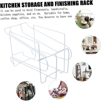 Cabilock Soda Can Organizer for Refrigerator 10 Beer Cans Holder Sturdy Iron Beer Shelf for Bar Kitchen