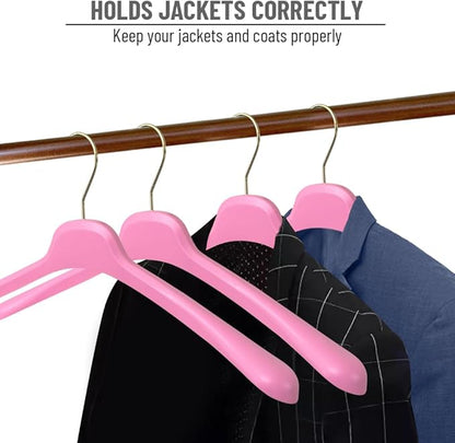 All Hung Up Plastic Coat Hangers, Color Clothes Hangers - Pink (100pk)