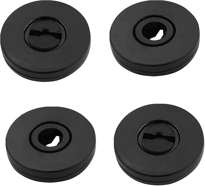 4 Pcs Black 2 inch Acrylic Lazy Susan Rotating Turntable Organizer Bearings - Round Swivel Plate for Spice Rack, Table, Cake, Kitchen Pantry
