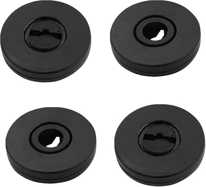 4 Pcs Black 2 inch Acrylic Lazy Susan Rotating Turntable Organizer Bearings - Round Swivel Plate for Spice Rack, Table, Cake, Kitchen Pantry