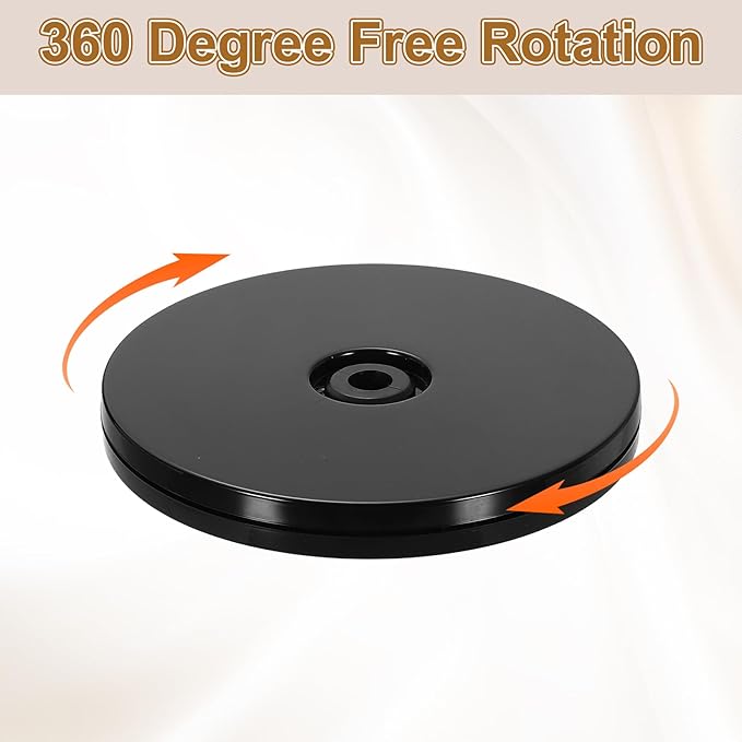 uxcell 2Pack Acrylic Lazy Susan Turntable, 4" Spinner Lazy Susan Turntable Organizer, Acrylic Ball Bearing Rotating Tray for Pantry Spice Rack Decorating, Black