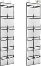 GOMAJI 2PK 12 Large Pockets Over Door Hanging Shoe Organizer