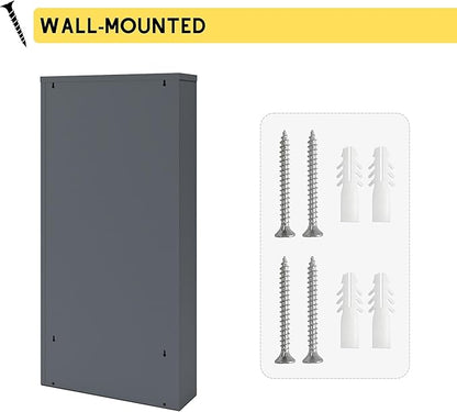 CEHA 3 Tier Metal Shoe Cabinet with Cover, Durable Shoe Storage Organizer for Entryway, Space Saving Shoe Shelf Closet, 5.91" x 40.6" x 19.68", Anthracite