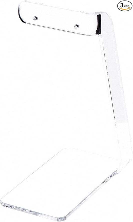 Plymor Clear Acrylic Signpost-style Pair Hanging Earring Display Stand, 2.375" W x 3.5" D x 5" H (3 Pack)