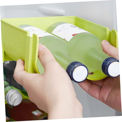PRETYZOOM Fridge Can Dispenser Stackable Soda Can Organizer Sturdy Refrigerator Storage Rack for Bins Bottles
