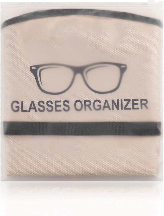 TRIUMPH VISION 15 Slots Hanging Sunglass Organizer, Over The Door Glasses Holder Stand Fabric Eyeglasses Case