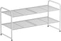 SUFAUY 2-Tier 33" Wide Shoe Rack, Closet Metal Wire, Stackable, Gray
