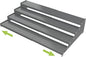 Jojocross Expandable 4-Tier Step Spice Rack Organizer for Kitchen Cabinet Modern Design and Non Skid Space Saving Storage Shelf for Countertop Cabinets Pantry (1Pack/Gun-Grey)