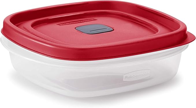 Rubber maid Food Storage Containers Three Cup Food Storage Containers 7 Peice Set, Easy Find Lids, 3 Containers, 3 Lids Chalk Pen And Chalk Labels