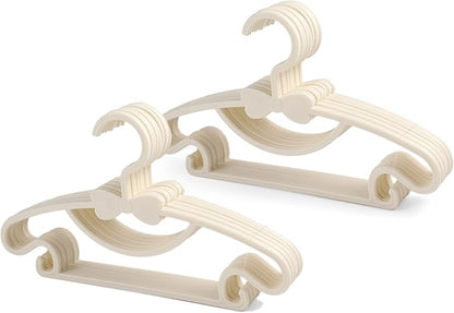 YYaaloa Kids & Baby Plastic Hangers - Very Durable, Toddler & Infant Hangers (Beige, 30pcs)