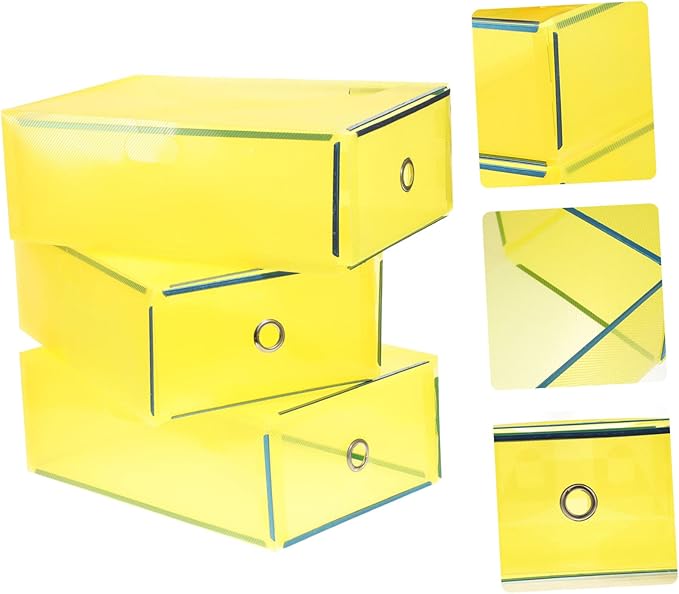 5pcs Shoe Storage Boxes Pull-out Drawer Stackable Women Shoes Organizer