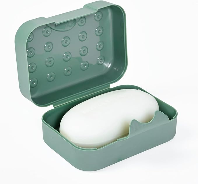 Okuna Outpost Bar Soap Travel Case - 4-Pack, Multicolor, 4.5 x 3.3 x 1.8 in - Snap-Close Portable Holder & Container - Travel Soap Case Pack for Camping & Gym