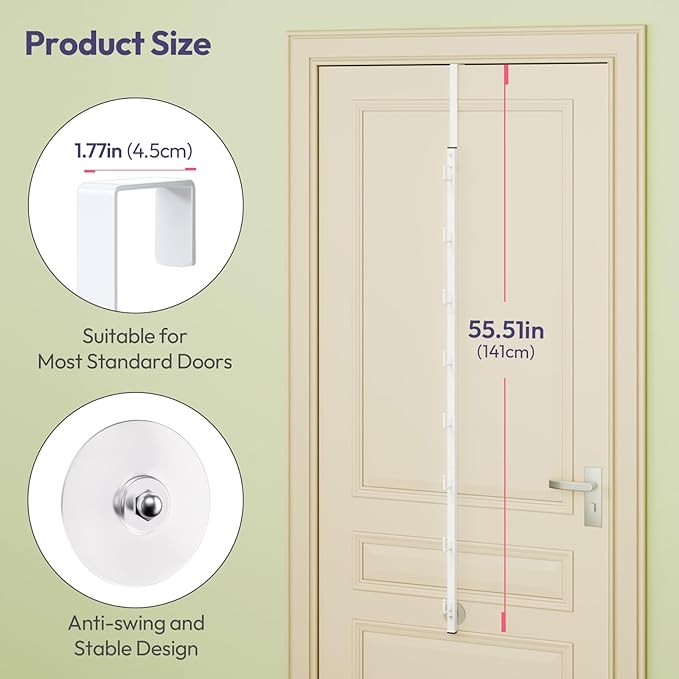 SWTYMIKI Over Door Hat Organizer - 2 Packs Metal Wall Mounted Hat Rack with 16 Hooks Design, Hanging Baseball Cap Organizer Storage Holds up to 32 Caps for Door, Bedroom, Closet(White)