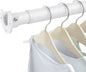 3 Pack Closet Rods for Hanging Clothes, 17 to 28 Inch Heavy Duty Stepless Adjustable Closet Hanging Rod, 1.3 Inch Diameter Metal Closet Rod for Wardrobes Laundry Bedroom RV, White