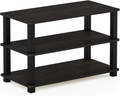 Furinno Turn-S-Tube 3-Tier Shoe Rack, Espresso/Black