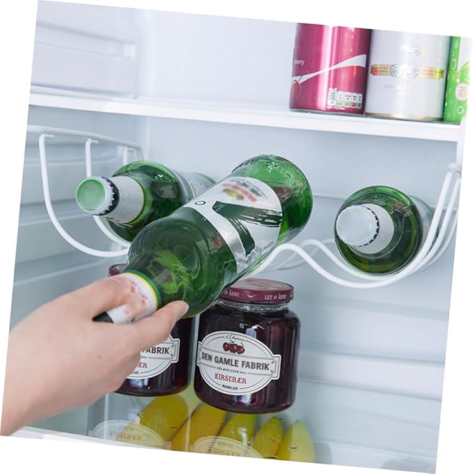 Fridge Organizers Iron Storage Rack Beer Can Holder Fridge Wine Rack Home Bar Accessory