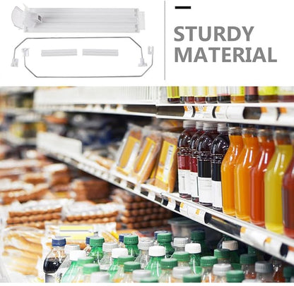 PRETYZOOM Self-Pushing Drink Can Organizer for Refrigerator, Automatic Soda Dispenser, 4 Cans Beverage Pusher Glide, Refrigerator Shelves for Beer, Soda, Beverage, 12.20X3.14X2.55In