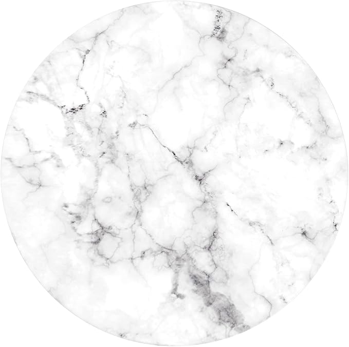 DEAYOU Marble Lazy Susan, Natural Marble Round Tray Turntable Cake Stand, 12" Lazy Susan Cheese Board with Silent Rotating for Serving, Table Display, Cupcake, White, Revolving Cake Leveler Spinner