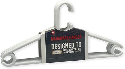 Sturdy Polypropylene Hanger, Pack of 6, Mint Granite White