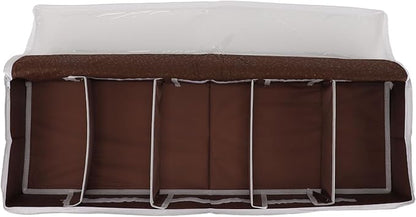 Under Bed Shoe Organizer Compartmentalized Container Box with Charcoal for Home Closet Storage