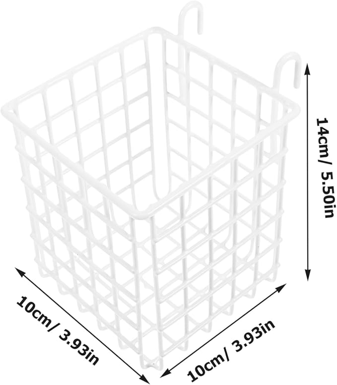 OUNONA Door Wire Basket Organizer for Kitchen and Bathroom Metal Storage Rack Hooks Hanging Cabinet Basket for Pantry and Craft Room Space-Saving Design