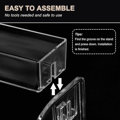 SUTOKAKA Nail Polish Display Organizer Clear Acrylic Eyeglasses Holder Essential Oil Storage Rack Makeup Stand Tray (3 Layer)