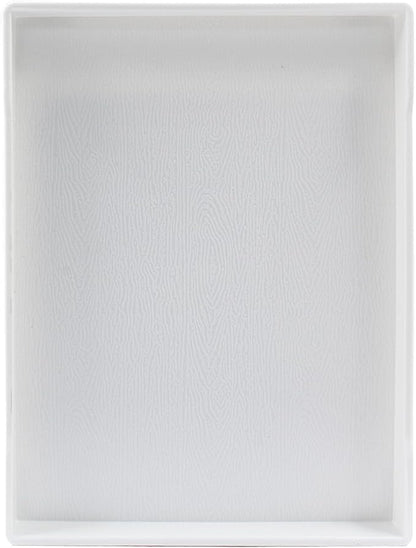 Jiozermi 8.54" Countertop and Bathroom Vanity Tray, Plastic Vanity Sink Tray Rectangle Soap Tray Kitchen Sink Plate Bathroom Plate for Lotion Bottles Perfume Jewelry Candle Key Ring(White)
