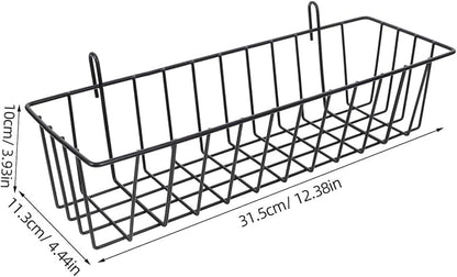 2pcs Hanging Baskets for Organizing Wire Storage Baskets for Wall Mounting Versatile Pantry and Home Decor for Kitchens Bathrooms and Garages