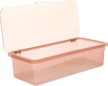 BESTOYARD Box Compact Cutlery 11x5In Organizer Fork Utensil Storage Container Flatware Holder Basket Silverware Tray with Lid Chopsticks Case Utensil Organizer Spoon Red Storage Supplies re-usable