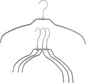 Mawa Reston Lloyd Silhouette Ultra-Thin Series, Non-Slip Space Saving Shirt Hanger, Style 42/FT, Pack of 4, Silver