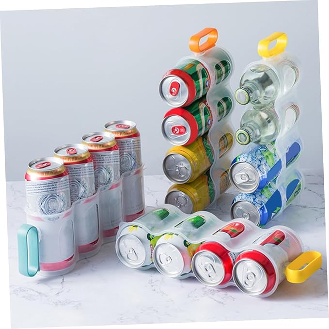 Zerodeko 3Pcs Refrigerator Beverage Holder Multi Function Can Organizer for Soda Beer and Drinks Space Saving Storage Rack for Kitchen Bar and Cafe