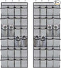 2 Pack Shoe Organizer Hanging Shoe Holders Over The Wall Behind Door Hanger, Nonslip Holders, Shoes, Sneakers and Home Accessories (Gray)