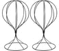uxcell Metal Hat Display Stand 2 Pack Tabletop Hat and Wig Rack Modern Women Closet Holder for Baseball Cap, Fedora Hat, Cowboy Hat - Black