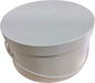 Sarah's Hat Boxes Classic Ivory Hat Box – 21.5" x 11.5" (Dia. x Ht.) Handmade in USA – Odorless Non-Toxic Adhesive, Cording Handle – Premium Storage for Hats & Accessories