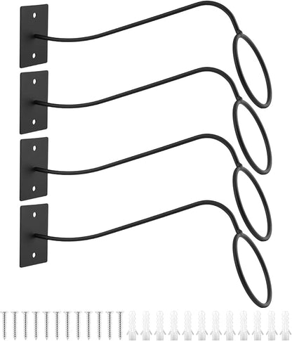 4 Pack Cowboy Hat Rack for Wall, Wall Mount Metal Hats Organizer Storage for Cowboy Hat, Fedora, Sun Hats,Wide Brim
