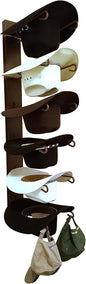 American Made 6 Hat Cowboy Hat Rack – Classic Wall Mounted Hat Holder Chisholm Trail Tan Steel