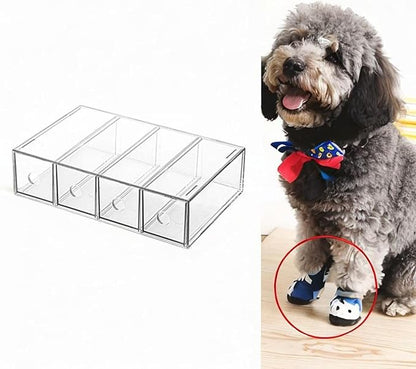Dog Shoe Rack Stackable Large Capacity Multifunctional Clear Shoe Hanger Cabinet for Rain Boots Dormitory