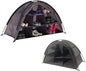 Camping Organizer Shoes,Tent Organizer, RV Shoe Organizer with Zippered Flap(Black)
