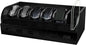 Large Adjustable Bamboo Belt Organizer Box, 6 Grids Belt Rack, Belt Organizer for Closet Shelf and Drawer, Tie and Belt Storage Organizer Wall Mount and Displayer for Men Women Father Day (Black)