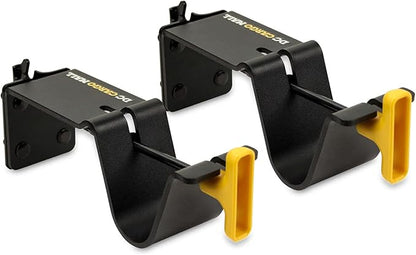 DC Cargo Mall E Track Tool Holder with Locking Handle – (2 Pack) Heavy Duty Weed Eater, Trimmer & Shovel Rack for Enclosed Trailers