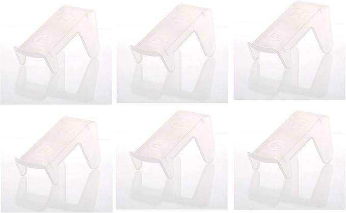 YBM HOME Double Shoe Storage Slots Organizer for Closet, Shoe Holder Space Saving Design, 6-Pack, 2161 Frosty White