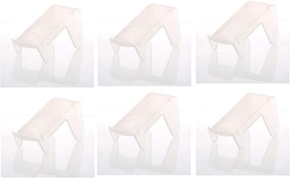 YBM HOME Double Shoe Storage Slots Organizer for Closet, Shoe Holder Space Saving Design, 6-Pack, 2161 Frosty White