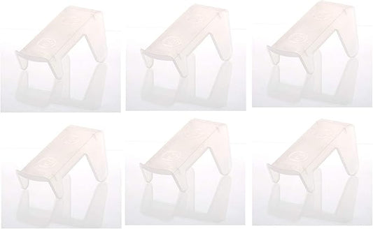 YBM HOME Double Shoe Storage Slots Organizer for Closet, Shoe Holder Space Saving Design, 6-Pack, 2161 Frosty White