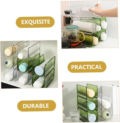 PRETYZOOM 2pcs Multi-Layer Cup Holder Bottle Organizer for Cabinet Water Bottle Organizer Rack Stackable Wine Holder