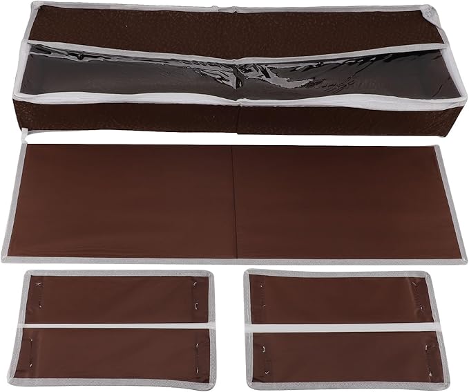 Under Bed Shoe Organizer Compartmentalized Container Box with Charcoal for Home Closet Storage